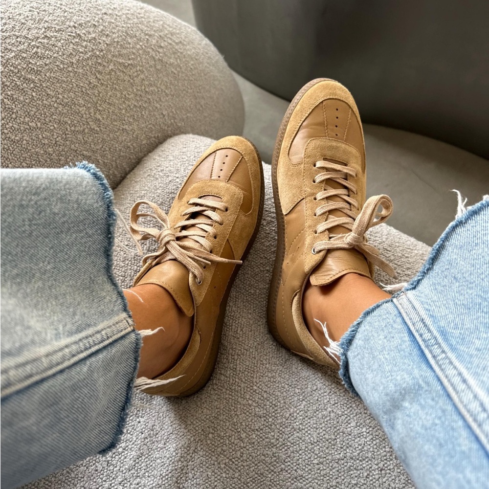 NWT Artell Tan Suede Sneakers with Laces